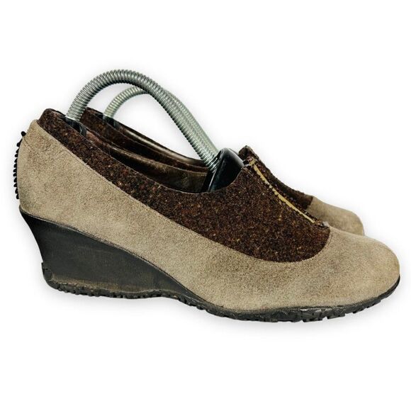 Merrell Tulip Grey Wedge 2-Tone Grey / Brown Women's 6 - Picture 4 of 11